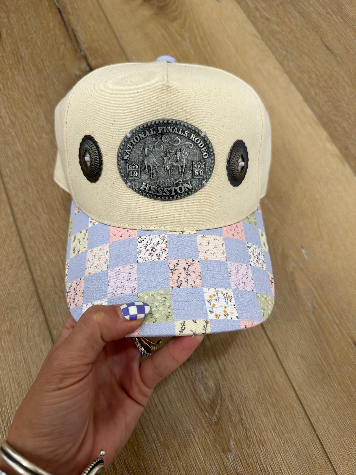 Ready to ship! Patchwork NFR buckle cap