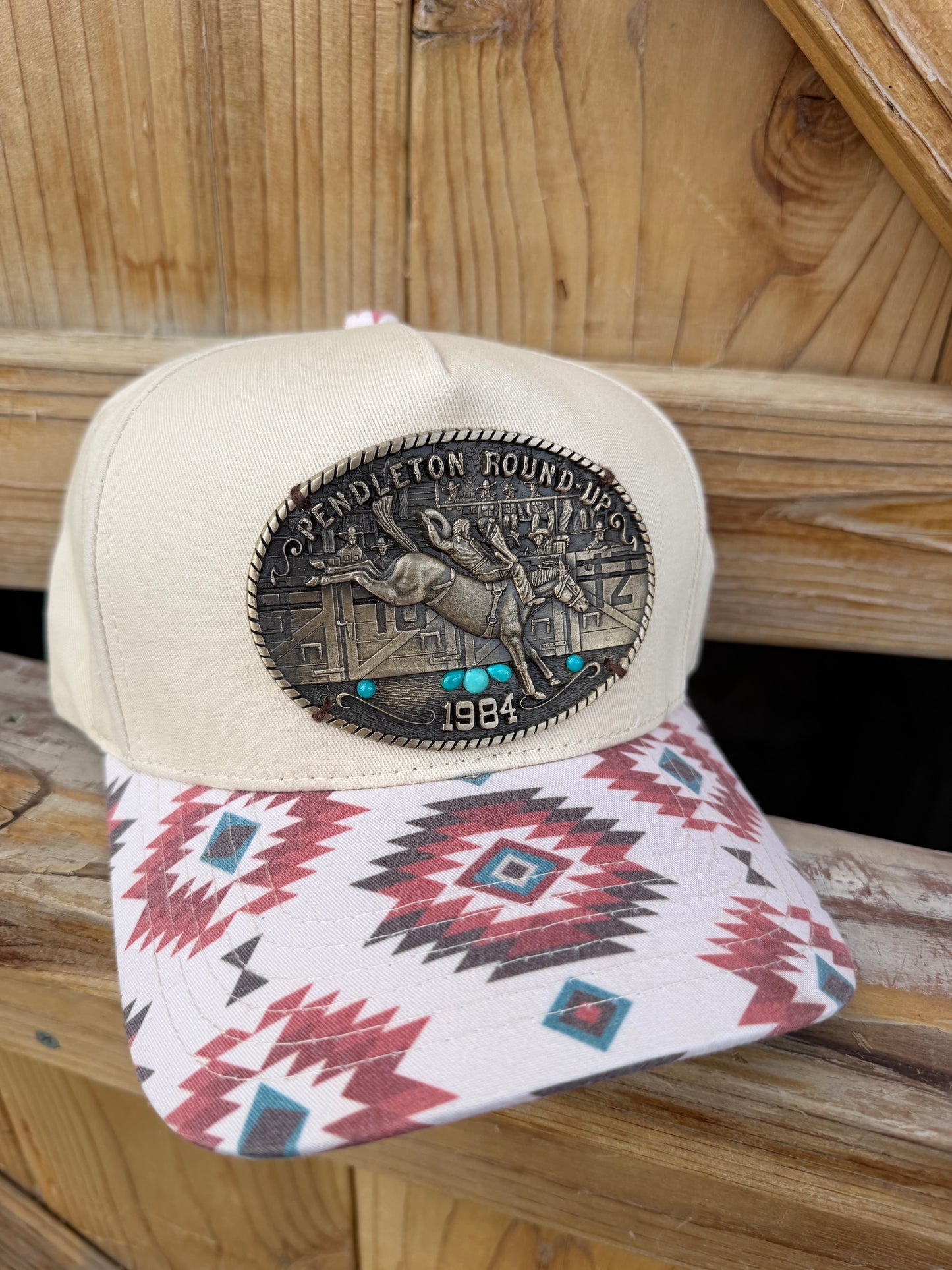 Pendleton round up buckle hat real turquoise