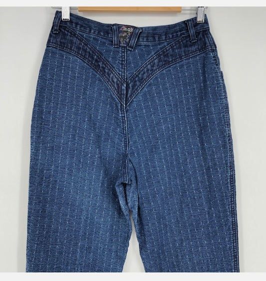 Vintage blaze western jeans tag say 9/8 - waist flat measurement is about 13 inches across