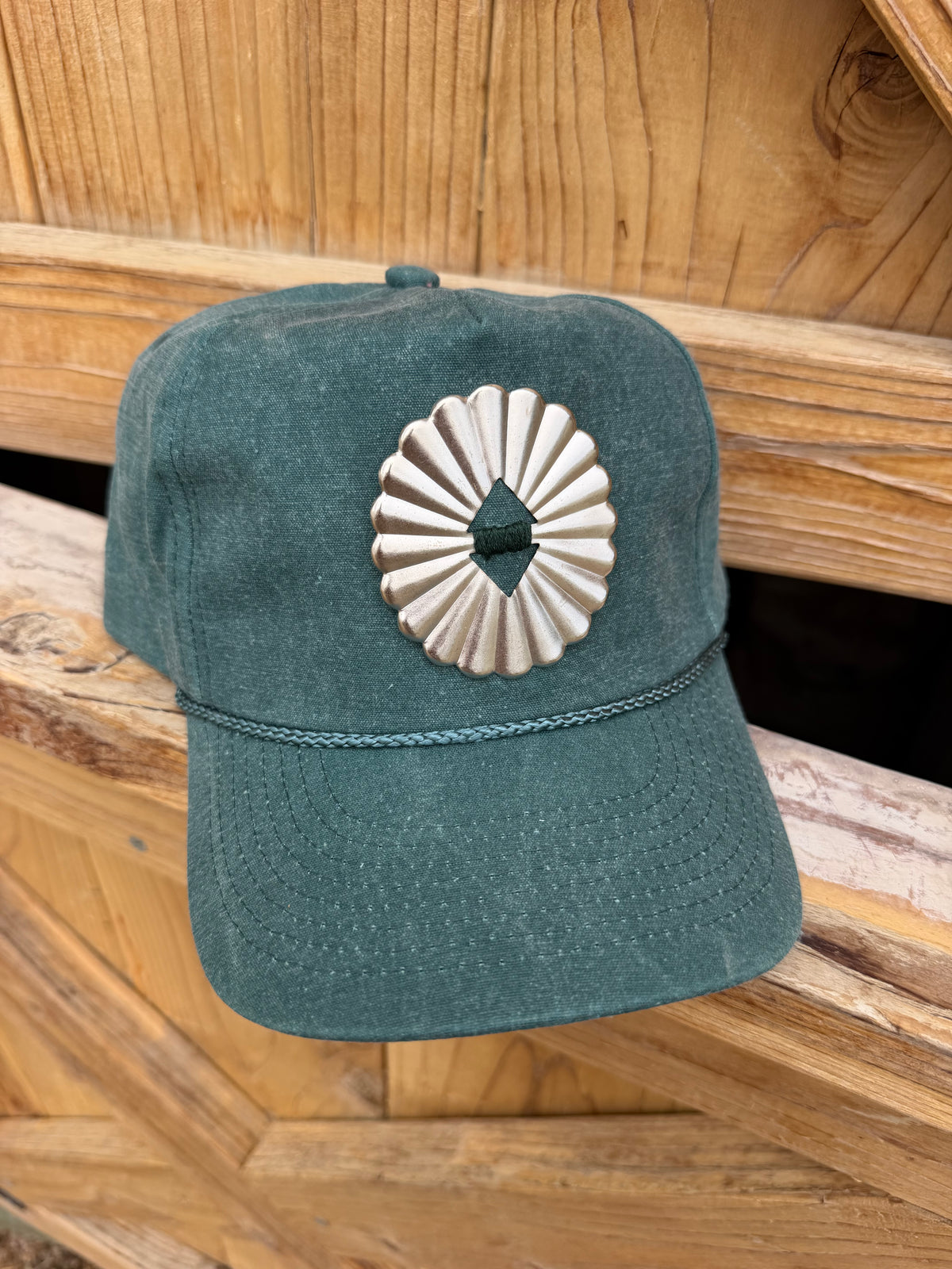 Ready to ship simple gal in green denim